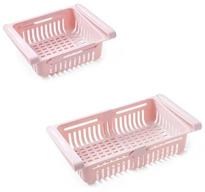 Organizzatore multifunzione per cassetti frigo, cassetto retrattile Scatola portaoggetti per frigorifero Design unico Contenitori estraibili Scatola portaoggetti per ripiano frigorifero per casa(#4)