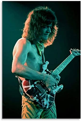LBMED Leinwand Malerei Bild Legendärer Gitarrist Eddie Van Halen (8) für Wohnzimmerdekoration Poster Wandkunst Bilder Und Drucke 19.7x27.6(50x70cm) Kein Rahmen