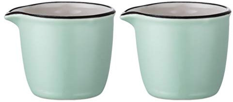 BESTonZON 2pezzi Mini Lattiera Ceramica Brocche Per Latte Per Uso Quotidiano Design Pratico e Facile Da Pulire Per Caffè e Cappuccino