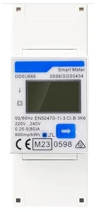 1 pièces DDSU666 DTSU666 80A monophasé MODBUS RS485 bidirectionnel énergie Intelligente kWh électrique Compteur Solaire wattmètre