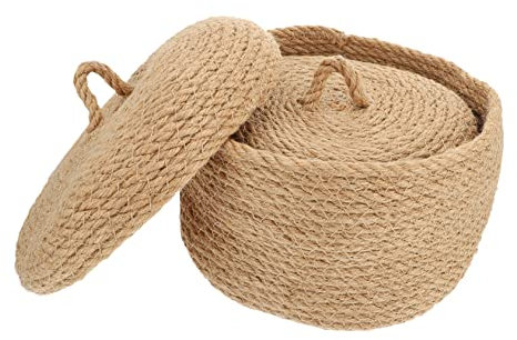 TOPBATHY 2 Stk Desktop-Aufbewahrungskorb aufbewahrung box kleiderboxen aufbewahrung Blumenkorb für Stiftebecher Mini Körbe geflochtene Körbe Aufbewahrungskorb für Kleidung Jutekorb