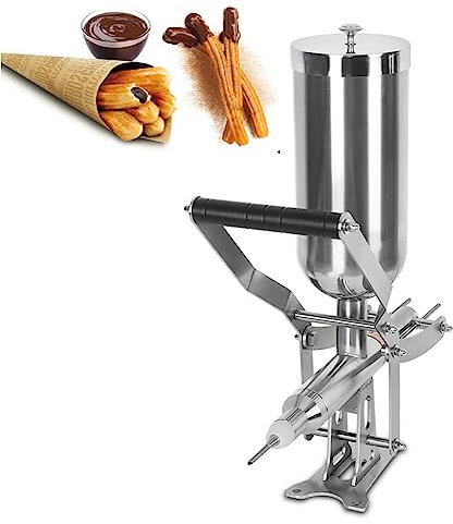 Manual Churro Filler 4.5L Commercial Spanish Churro Maker, Latin Fruit Donut Filling Machine Churro Maker Filling Machine, Stainless Steel Doughnut Filler for Kitchen Restaurant