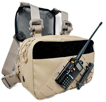 Sophroneo Outfitter Co. Wildnis-Brusttasche, Wandern, Jagd, Angeln, Forstwirtschaft, Wildlandfeuer, Radio-Geschirr-Rig (Coyote Tan)