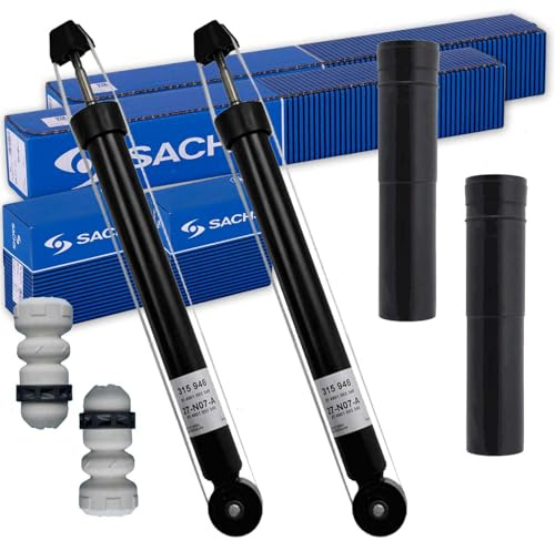 2x Sachs Stoßdämpfer + Protection Kit hinten | 2x 315 946+900324 Kompatibel mit Citigo (NF1),Mii (KF1, KE1),UP! (121, 122, BL1, BL2, BL3, 123)