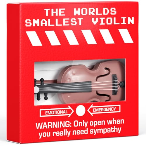 Yankee Swap, regalo di elefante bianco, regalo di Babbo Natale segreto – divertente violino più piccolo del mondo, regalo di compleanno per 30° 40° 50° compleanno