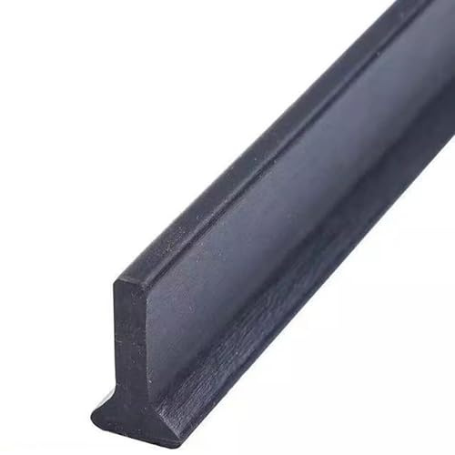 ACESOME 1,2M Barre de douche auto-adhésive en silicone, joint d'étanchéité pour douche pour cuisine et salle de bain (Noir)