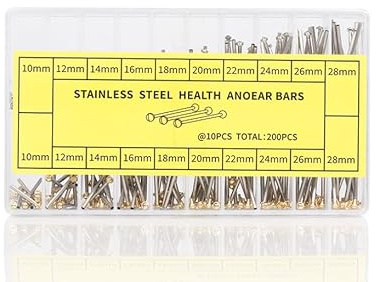 ELICTECH 200 tubos de tornillo de reloj de acero inoxidable para correa de reloj de 1,3 mm de ancho, varilla de conexión, pasadores de enlace de tornillo para correa de reloj, hebilla de reloj, pieza
