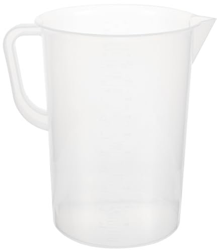 NOYGRNH Jarra medidora de 5000 ml, Jarra medidora de plástico, contenedor de Aceite de Motor, Jarra mezcladora graduada Grande for Productos químicos de Piscina, líquidos de Aceite de Coche, líquidos
