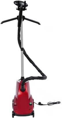 TFGXUE Steamer, piastra a vapore verticale da 2500 W, con serbatoio dell'acqua da 3 l, funzionamento continuo di 1 h, regolabile in altezza, portatile, regolazione del vapore a 3 livelli