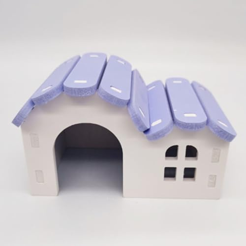 Generic Färgglatt Hamsterbohus Vattentätt Litet Hamsterhus för små Pälsdjur Bra Ställe för Husdjur PVC-material (Purpur)