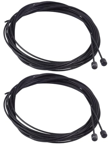 Healeved 4 Câbles de Dérailleur Vélo 16 M Noir Câbles de Changement de Vitesse Haute Précision Compatibles VTT et Route Kit de Transmission Solide pour Cyclisme Quotidien