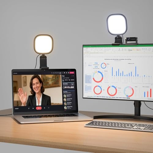 LitONES Ringlicht für Laptop & Monitor mit Screen-Safe Clip | Flimmerfrei & augenschonend, CRI 97,8+, 50 Lichtmodi, verstellbare Halterung – ultraleicht für Zoom, Streaming & unterwegs