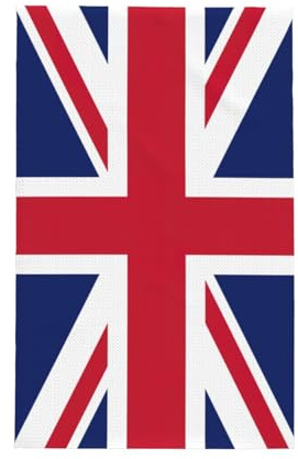 JBJGKHLP Asciugamano da cucina a nido d'ape con stampa bandiera britannica, morbido, assorbente, ad asciugatura rapida, multiuso, per casa, bagno, viaggio