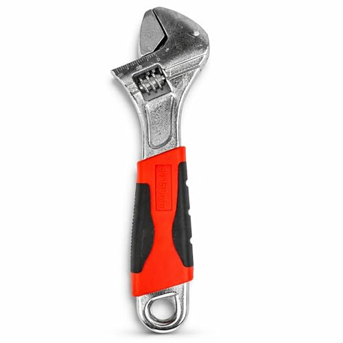 Navoys 6 Adjustable Wrench | 150mm Small Spanner with Non-Slip Handle, Drop Forged Steel Adjustable Jaw Tool for Nuts, Bolts, DIY, Plumbing, Home and Garage Use