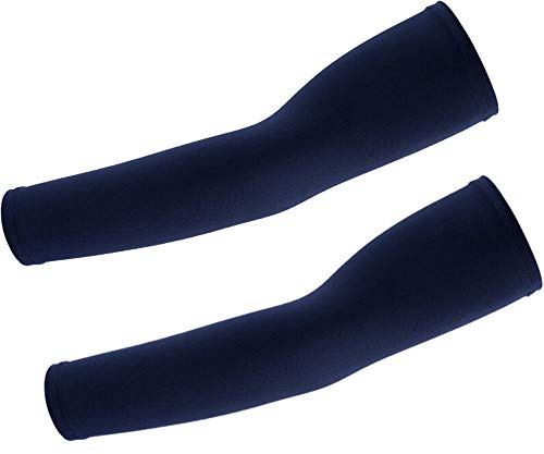 GANWAY Radsport Tattoo UV Block Cool Arm Sleeve Armwärmer Stretch Abdeckung Sonnenschutz Fahrrad Wärmer, Blau dunkel, 41 cm