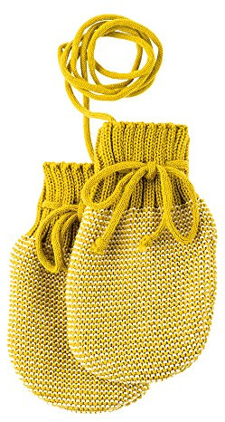 disana Baby Strick-Handschuhe Bio-Merinoschurwolle, Curry-Natur, Gr. 0