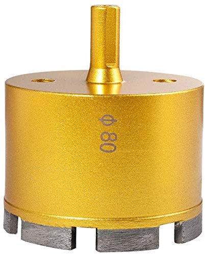 KATUR 80mm Dia Diamond Hole Saw Diamond Core Drill Bit, Masonry Hole Saw Porcelain Tile Hole Cutter for Marble, Glass, Slate, Ceramic, Granite, Quartz Gemstone
