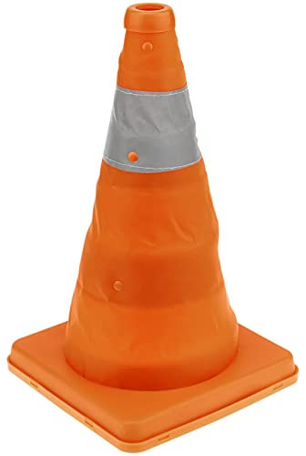 PrimeMatik - Cône de signalisation avec réflecteur et Balise Repliable de 32 cm