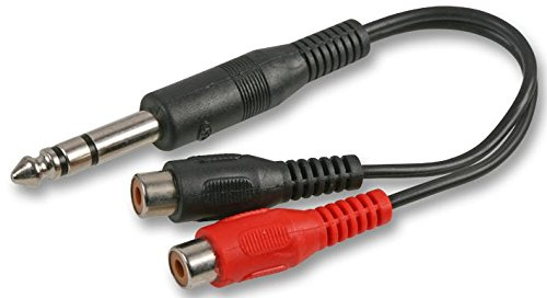 Pro Signal PSG00215 - Adaptador de enchufe de audio doble RCA a 6,35 mm (1/4)