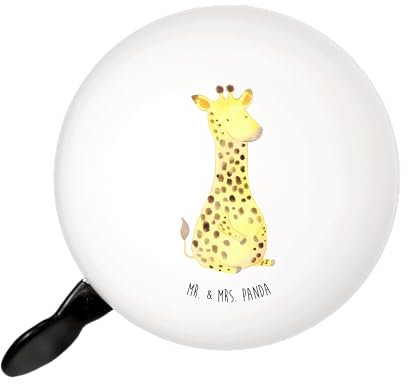 Mr. & Mrs. Panda Klingel Für Fahrrad Giraffe Zufrieden - Geschenk, Fahrradglocke, Fahrradklingeln, Abenteuer, Afrika, Glück, Fahrradklingel