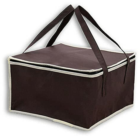 FACULX Liefertaschen für heiße Speisen, 44 x 44 x 25 cm, isoliert, Picknicktasche, große Kühltasche, Thermo-Kühlbox, kommerzielle Pizzatasche für Just Eat and Deliveroo
