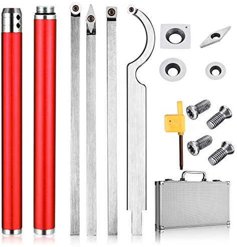 Drechselmesser Set Hss Drehmeißel Set Drechseleisen Holzdrehmaschine Für Das Drechseln Drechseleisen Holzbearbeitungin 6 Teilig Holz Schnitzwerkzeug Drechseln Werkzeug Hss,Red handle
