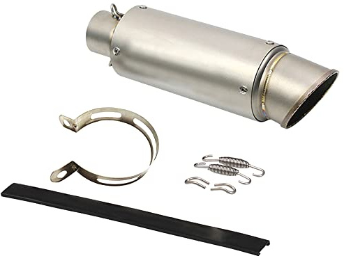 Shkalacar 51 Millimeter Universaler Motorrad-Auspuff, Edelstahl-Schalldämpferrohr für Motorrad, Scooter, Dirt Bike