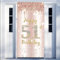 51. Geburtstag Deko Frauen, Happy 51st Birthday Door Banner Roségold Stoff Schild Plakat Türdekoration, 51. Geburtstag Hintergrund Banner Damen, Geburtstagsfeier Willkommensschild