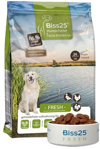 Biss25 Fresh (4 kg) | getreidefrei | Premium Hundefutter halbfeucht | für alle Rassen | sehr hoher Fleischanteil