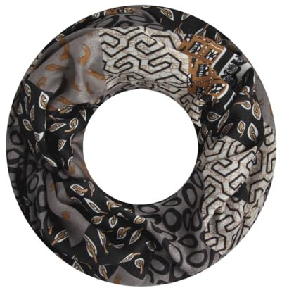 Majea Damen Loop Schal Schlauchschal Halstuch (880020) (schwarz 20)