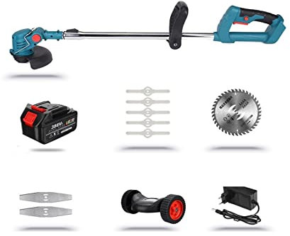 Suuim Cortacésped eléctrico inalámbrico para jardín, cortacésped eléctrico de 1800W, cortacésped inalámbrico, Cortasetos, Herramienta de poda eléctrica de jardín de Mano Ajustable