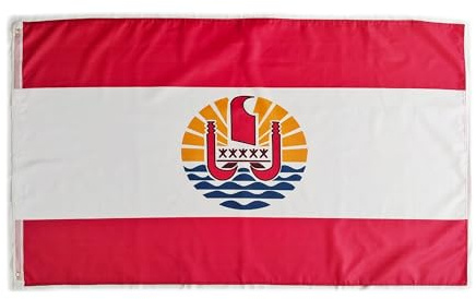 Flagge Frankreich, Französisch-Polynesien, 90 x 150 cm