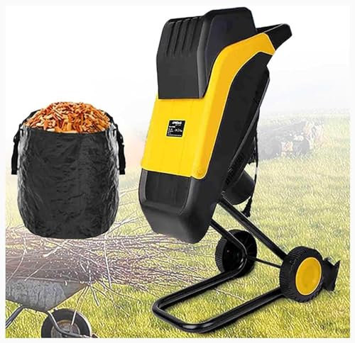 Garden Shredder,2500w Silent Crushing Shredder,With 45l Collection Bag,35mm Chipping Width,10m/20m/30m/40m/50m/60 Wire,Garden Shredders And Chippers,For Wood And Tough Garden Debris ( Size : 10m )
