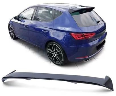 Alerón de techo compatible con Seat Leon 5F 5-puertas 2013-2020 (ABS Negro brillante)