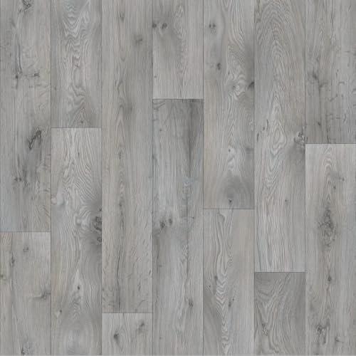 Vinyl Flooring Lino Wood Plank Sheet Cheap Kitchen Bathroom Lino Herringbone (Century Oak Plank, 6.5m x 3m)