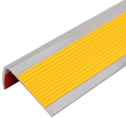 Serenitison PVC Selbstklebend Treppenkantenprofil,Wasserdicht,Dicke 3mm,Treppe Kantenband,Anti Rutsch Treppenkante Kantenschutz,Geeignet für den Innen und Außenbereich,Hohe Temperaturbeständigkeit