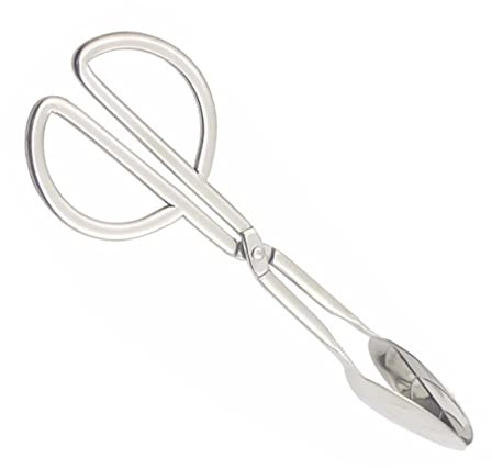 PHENOFICE Pince à Salade Outil de Service Facile à Utiliser 1pc en Acier Inoxydable Pince à Pain et Gâteau pour Mariages et Pique-niques