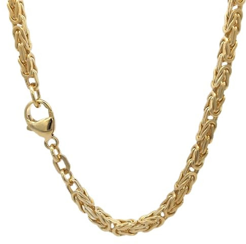 hoplo holzenplotz Goldkette Königskette Halskette Breite 3,0 mm - 585-14 Karat Gold, Kettenlänge:21 cm Armkette