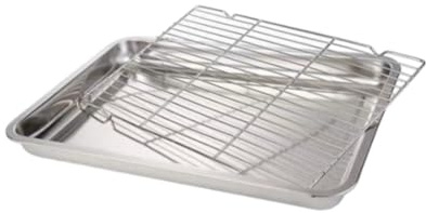 Baoblaze Teglia da Forno Teglia da Forno con griglia Teglia per Dolci in Metallo Teglia per Biscotti Teglia da Forno per Bar Famiglia Riunioni, 60 Cm X 40 Cm X 4.8
