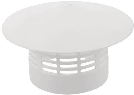 IWOWHERO Tappo Antipioggia Per Tubo Cappuccio Di Protezione in Plastica Tappo Terminale Per Sfiato Del Tetto Antivento e Antineve Per Tubo Esterno