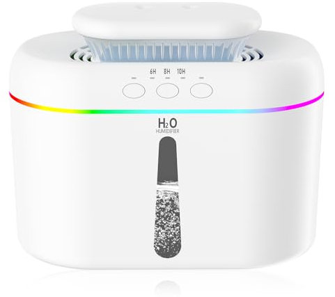 BAMCOO Humidificador, 2L 16dB Silencioso de Para Dormitorio,Top-Fill Humidifier Plantas Ultrasonico, Humidificadores Habitacion