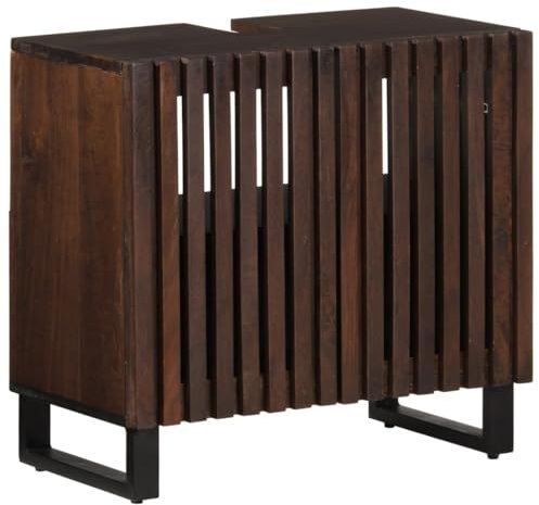 Set di mobili - Set di mobili da bagno - Mobile lavabo da bagno 62x34x58 cm marrone legno massello mango