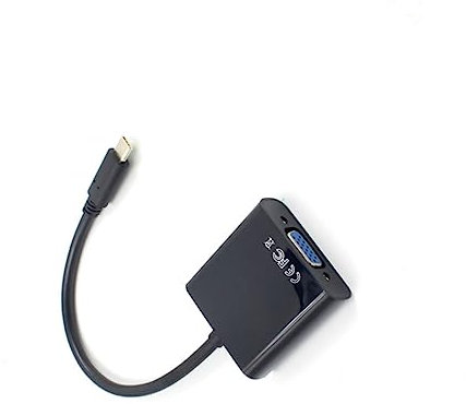 jojofuny Type-c to Vga Converter Cable with 1080p Resolution for Laptop and Projector, Usb-c to Vga Adapter Cable Black Suitable for Tv Monitor Display