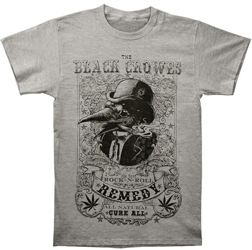 SATURNin&pd Black Crowes Men's Remedy Slim Fit T Shirt Grey L