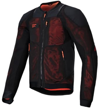 Alpinestars Troop-Air Pro Protektorenjacke, schwarz/neon-rot, L