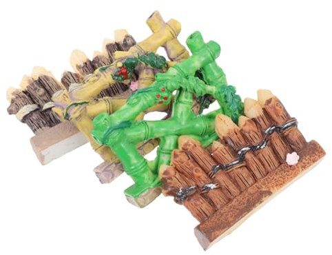 ibasenice 4piezas Mini Vallas Decorativas De para Jardín Accesorios De Paisajismo Miniatura De Casa y Adornos De Micro Paisaje Estilo Aleatorio