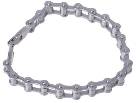 CTIRCHIU Pulsera de Acero Inoxidable para Hombre Diseño Creativo de Cadena de Motocicleta, Resistente al Desgaste y Cómoda para Uso Diario en Cumpleaños o Día del Padre