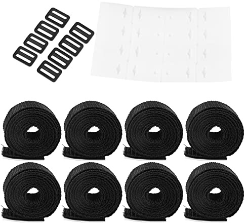 KIMISS 8 Sets Swimming Pool Roller Strap Solar Cover Reel Attachment Kit with Cord Plates and Buckles High Performance Patio, Lawn & Garden