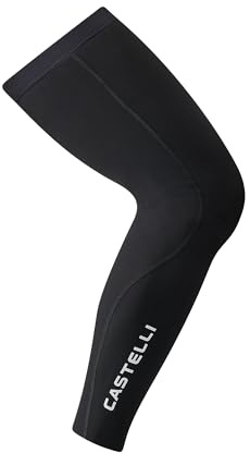 CASTELLI UPF 50+ Light Leg 3 Sleeves, UV Protective, Moisture-Wicking Breathable Cycling Leg Garment for Men & Women - Black - Large