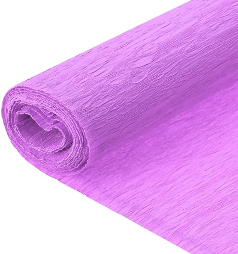 QUARKZMAN 7.9 Piedi Lunga 20 Pollici Larga Rotolo Di Carta Crespa Viola | Confezione Da 1, Per Decorazioni Per Feste Feste Di Laurea Progetti Fai Da Te